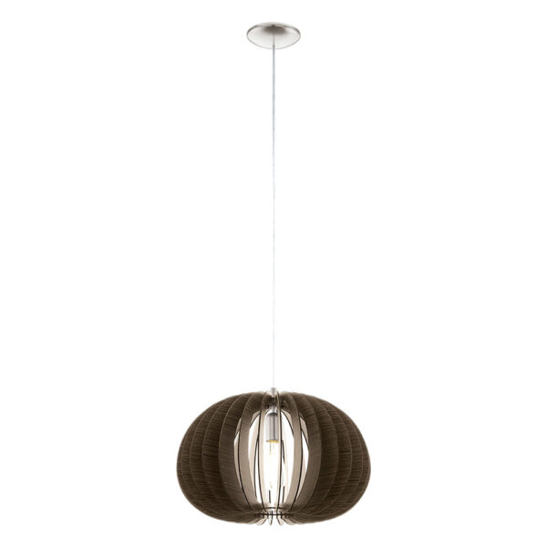 Corpuri de iluminat interior Pendul 1 Bec E27 Maro-Nichel Mat 'Cossan Eglo 94638