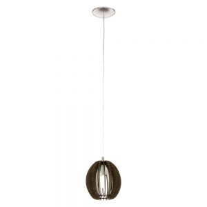 Corpuri de iluminat interior Pendul 1 Bec E27 Maro-Nichel Mat 'Cossan Eglo 94639