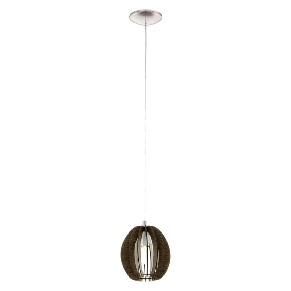 Corpuri de iluminat interior Pendul 1 Bec E27 Maro-Nichel Mat 'Cossan Eglo 94639