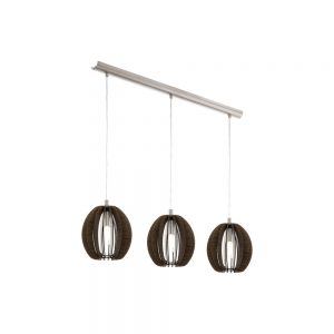 Lustra EGLO COSSANO 94641 - E14 3X40W - Lemn - Maro