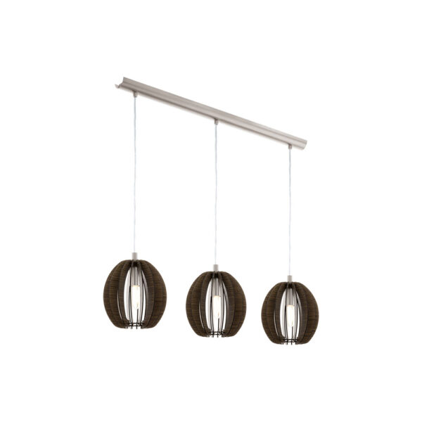 Lustra EGLO COSSANO 94641 - E14 3X40W - Lemn - Maro