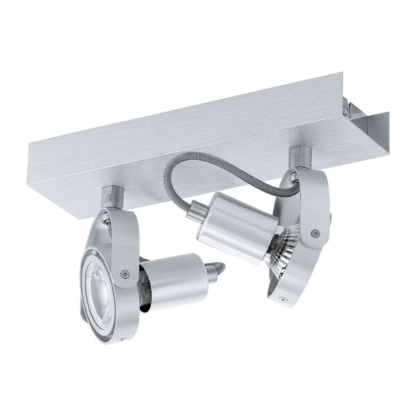 Spoturi iluminat Spot-Aplica  2 Becuri Gu10 Led Argintiu 'Novorio Eglo 94643