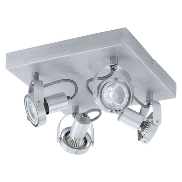 Spoturi iluminat Spot-Aplica  4 Becuri Gu10 Led Argintiu 'Novorio Eglo 94645