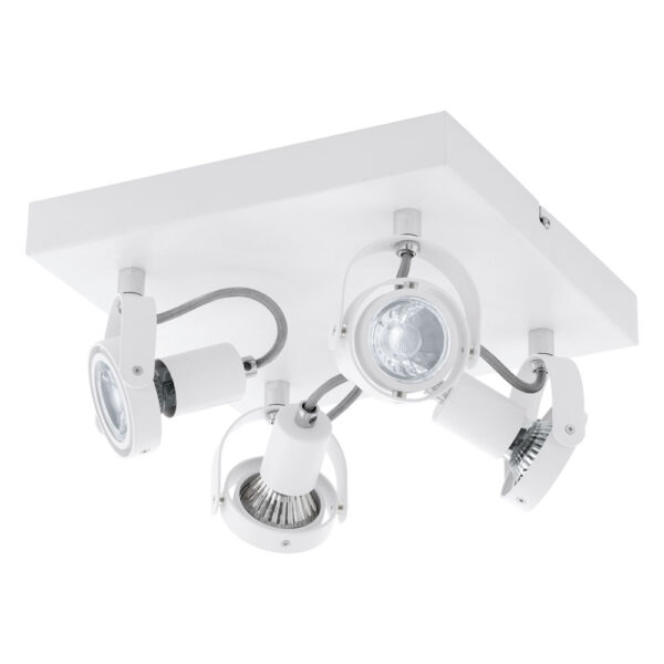 Spoturi iluminat Spot-Aplica  4 Becuri Gu10 Led Alb 'Novorio' Eglo 94649