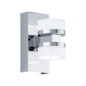 Aplica baie EGLO ROMENDO 94651 - LED 2X4.5W 960lm 3000K IP44 - Otel - Transparent - Satinat