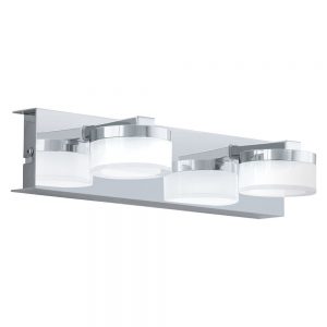 Aplica baie EGLO ROMENDO 94652 - LED 2X4.5W 960lm 3000K IP44 - Otel - Transparent - Satinat