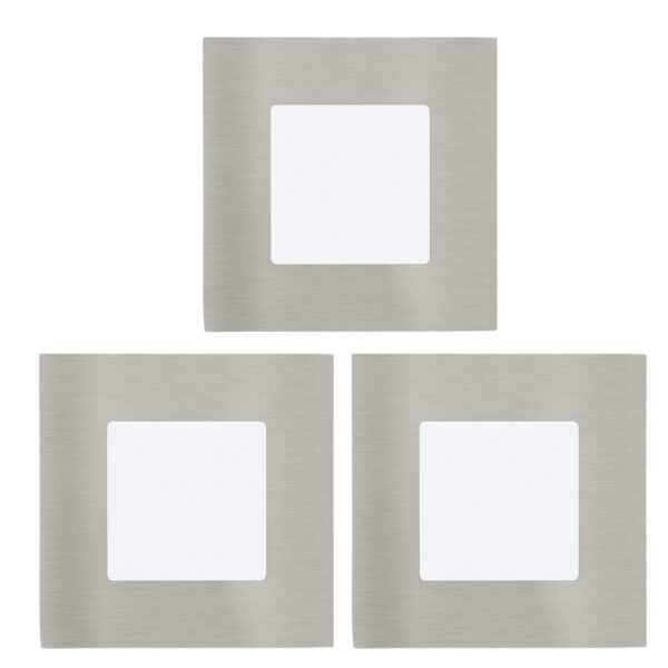 Spoturi iluminat Set Set 3 Spoturi Led 85X85 Nichel 'Fuev Eglo 94735