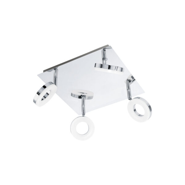 Iluminat Oglinda Patrat 4 Becuri Led Crom-Alb 'Gonaro' Eglo 94763