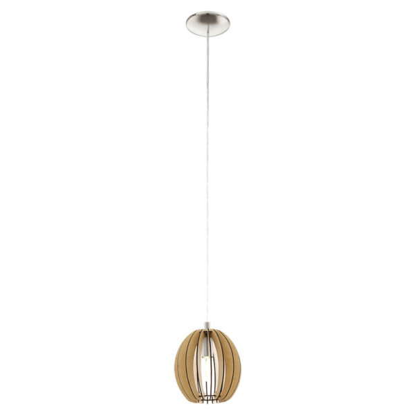 Corpuri de iluminat interior Pendul 1 Bec E14 Diametru 190 Lemn-Nichel Eglo 94768