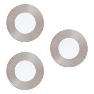 Spoturi iluminat Set 3Xled-Einbausp-D85 Nickel 'Fueva 1' Eglo 94777
