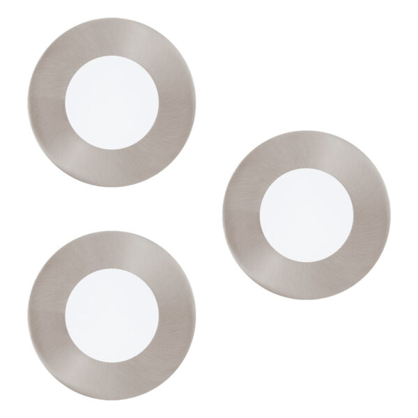Spoturi iluminat Set 3Xled-Einbausp-D85 Nickel 'Fueva 1' Eglo 94777