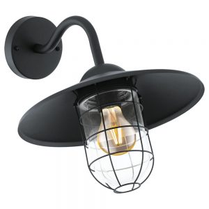 Aplica exterior EGLO MELGOA 94792 - E27 1X60W IP44 - Sticla - Negru
