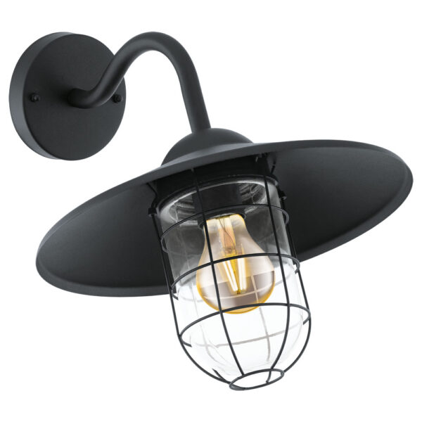 Aplica exterior EGLO MELGOA 94792 - E27 1X60W IP44 - Sticla - Negru