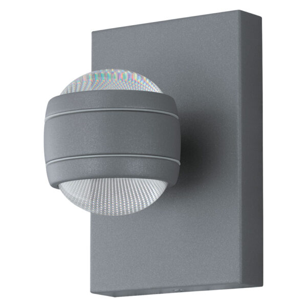 Aplica exterior EGLO SESIMBA 94796 - LED 2X3.7W 560lm 3000K IP44 - Otel zincat - Transparent