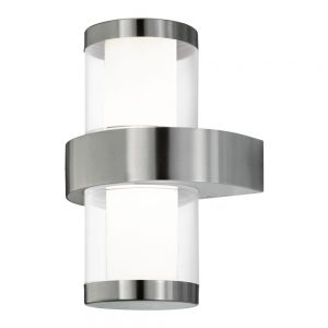 Aplica exterior EGLO BEVERLY 1 94799 - LED 2X3.7W 560lm 3000K IP44 - Inox - Alb - Transparent