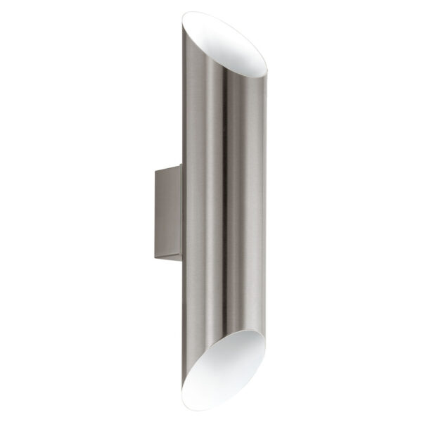 Aplica exterior EGLO AGOLADA 94803 - LED 2X3.7W 640lm 3000K IP44 - Inox - Inox - Alb