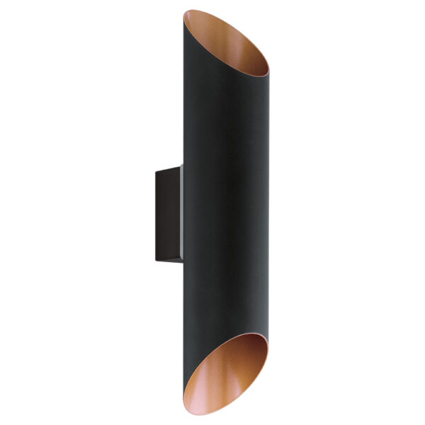Aplica exterior EGLO AGOLADA 94804 - LED 2X3.7W 640lm 3000K IP44 - Otel zincat - Negru - Cupru