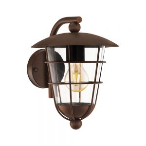Aplica exterior EGLO PULFERO 1 94855 - E27 1X60W IP44 - Otel zincat - Transparent