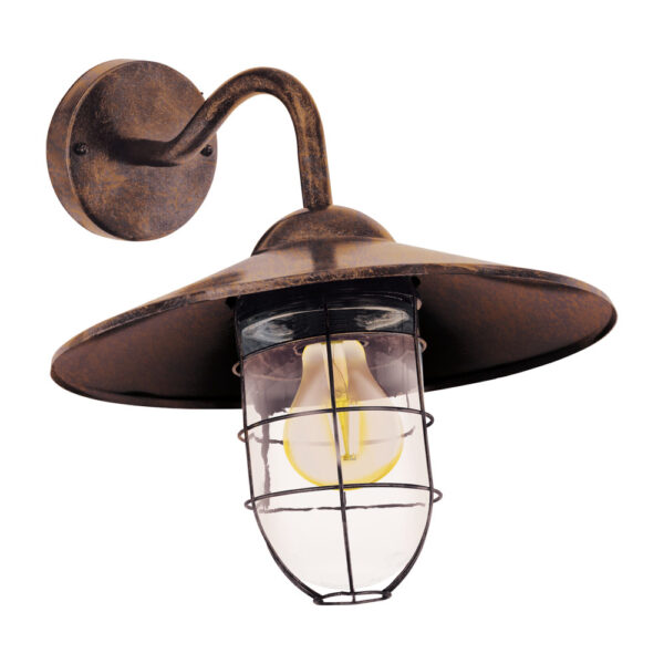 Aplica exterior EGLO MELGOA 94863 - E27 1X60W IP44 - Sticla - Cupru Antichizat