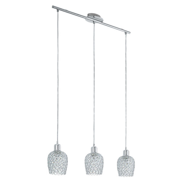 Lustra cristal EGLO BONARES 1 94897 - E27 3X60W - Cristal - Transparent - Crom