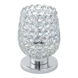 Veioza EGLO BONARES 1 94899 - E27 1X60W D130mm - Cristal - Transparent - Crom