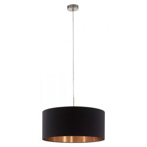 Corpuri de iluminat Pendul 1Xe27 60W  D530  Negru-Cupru 'Pas Eglo 94914