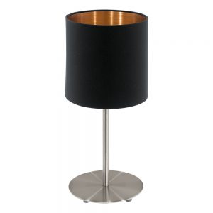 Corpuri de iluminat Veioza 1Xe27  60W  Negru-Cupru 'Pasteri' Eglo 94917