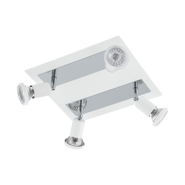 Plafoniera EGLO SARRIA 94962 - GU10 4X5W - Otel - Crom - Alb