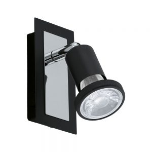 Aplica EGLO SARRIA 94963 - GU10 1X5W - Otel - Negru - Crom