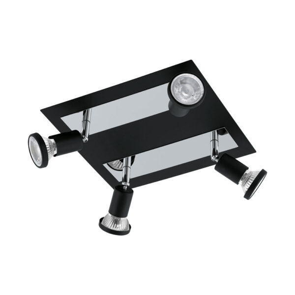 Plafoniera EGLO SARRIA 94966 - GU10 4X5W - Otel - Crom - Negru