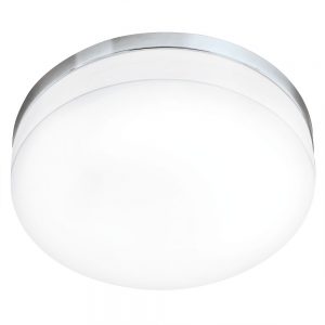 Plafoniera baie EGLO LED LORA 95002 - LED 24W 2100lm 3000K IP54 D420mm - Sticla opal mat - Crom