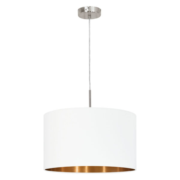 Pendul EGLO PASTERI 95044 - E27 1X60W D380mm - Alb - Cupru