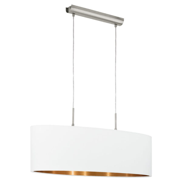 Corpuri de iluminat Pendul 2Xe27  60W  L750Mm  Alb-Cupru 'Pa Eglo 95046