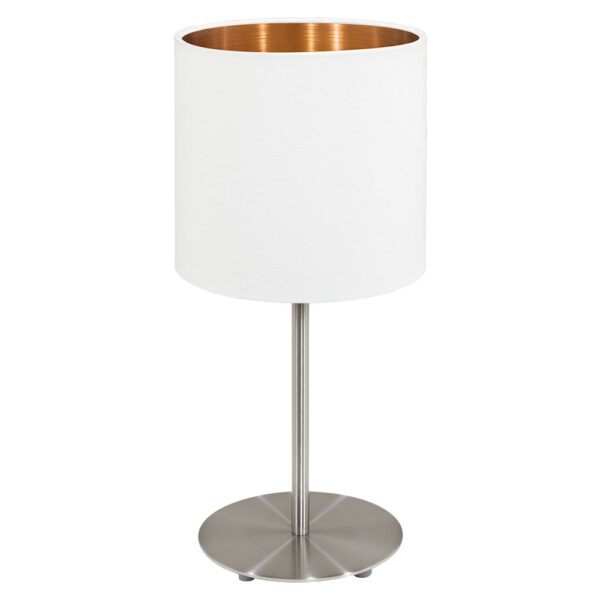 Corpuri de iluminat Veioza 1Xe27  60W  Alb-Cupru 'Pasteri' Eglo 95048