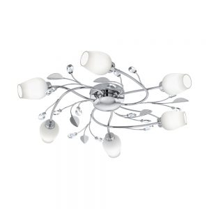 Plafoniera EGLO PITALE 95162 - G9 6X3W D630mm - Sticla satinata - Crom