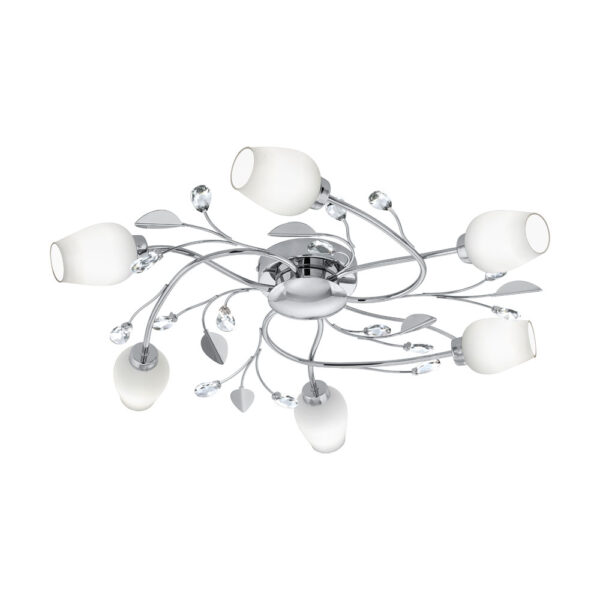 Plafoniera EGLO PITALE 95162 - G9 6X3W D630mm - Sticla satinata - Crom