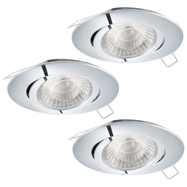 Spoturi iluminat Set 3Xeinbausp-Gu10 5W 3000K Chrom Step Eglo 95358
