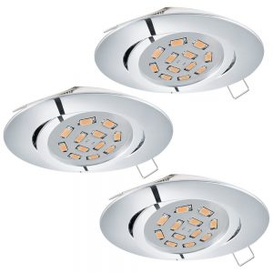 Set 3 spoturi incastrate EGLO TEDO 95362 - GU10 3X5W D80mm