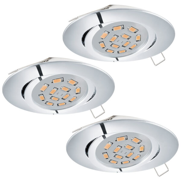 Set 3 spoturi incastrate EGLO TEDO 95362 - GU10 3X5W D80mm