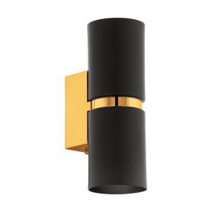 Aplica EGLO PASSA 95364 - GU10 2X3.3W - Otel - Auriu - Negru
