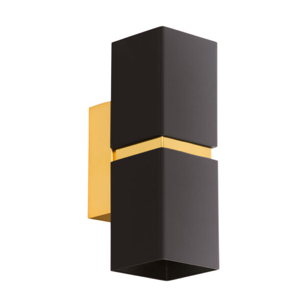 Aplica EGLO PASSA 95373 - GU10 2X3.3W - Otel - Negru - Auriu