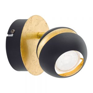 Aplica EGLO NOCITO 95482 - GU10 1X3.3W D110mm - Otel - Auriu - Negru