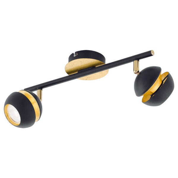 Plafoniera EGLO NOCITO 95483 - GU10 2X3.3W - Otel - Negru - Auriu