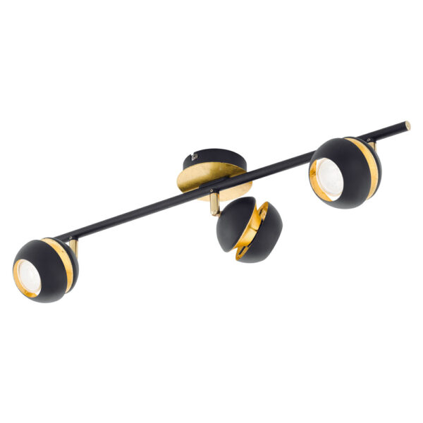 Plafoniera EGLO NOCITO 95484 - GU10 3X3.3W - Otel - Negru - Auriu
