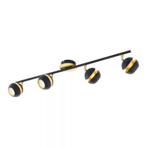 Plafoniera EGLO NOCITO 95485 - GU10 4X3.3W - Otel - Negru - Auriu