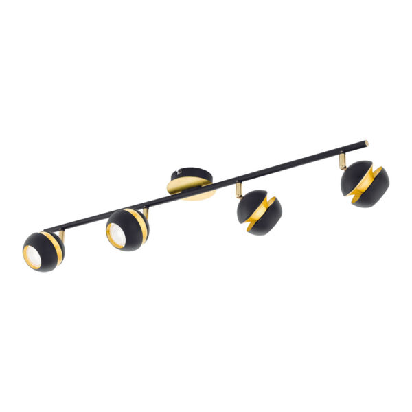 Plafoniera EGLO NOCITO 95485 - GU10 4X3.3W - Otel - Negru - Auriu