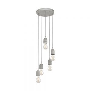 Lustra EGLO SILVARES 95524 - E27 5X60W D350mm - Otel - Gri