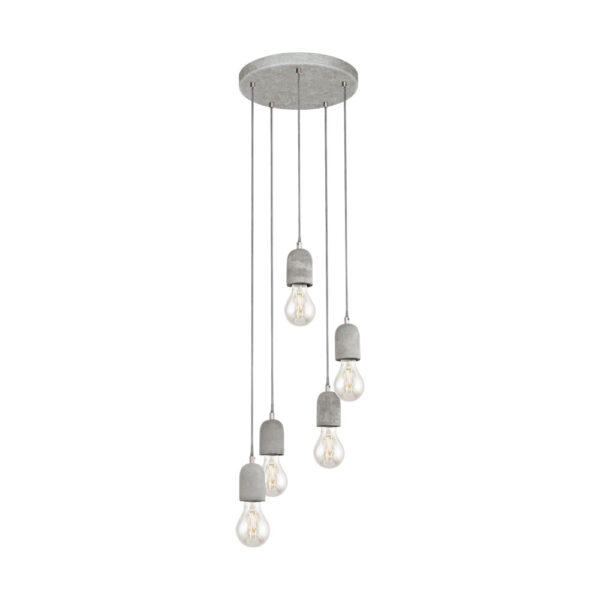 Lustra EGLO SILVARES 95524 - E27 5X60W D350mm - Otel - Gri