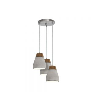 Lustra EGLO TAREGA 95526 - E27 3X40W D250mm - Lemn - Gri - Maro