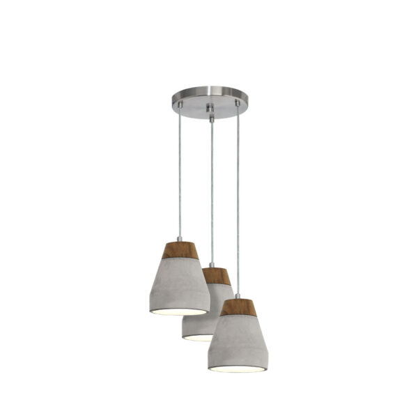 Lustra EGLO TAREGA 95526 - E27 3X40W D250mm - Lemn - Gri - Maro